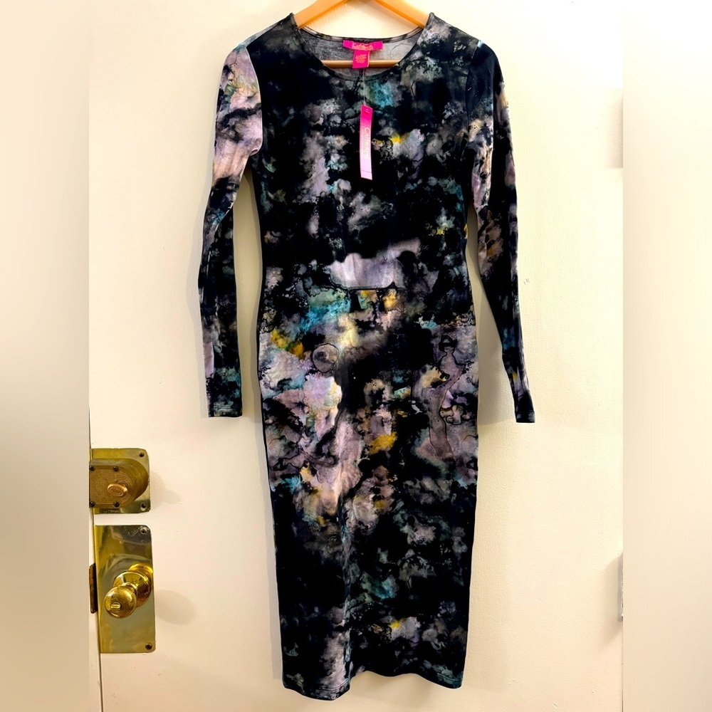 NWT Catherine Malandrino Tie-Dye Bodycon Dress Size Small fits 6-10 stretchy